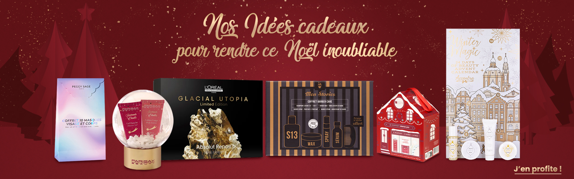 Découvrez notre selection d'idée cadeaux spécial Noel : coffret beauté, cheveux et calendriers de l'avent à retrouver dans notre boutique en ligne